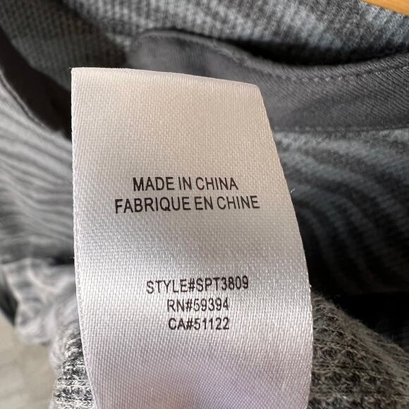 Beach Lunch Lounge Top Women Size XL Gray Animal Print Thermal Long Sleeve - Picture 14 of 16